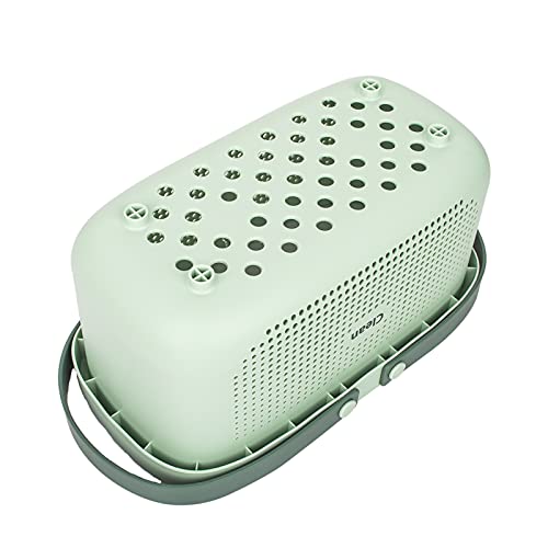 JiatuA Plastic Storage Basket with Handle Portable Shower Caddy Tote Organizer Basket Bin for Bathroom Kitchen Dorm Room Bedroom, Green - color: Green, size: Large