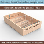 6 Pack Adjustable Drawer Dividers for Clothes,5" High Expandable From 13-21" Clear Drawer Organizers, PC Plastic Separators for Dresser/Bedroom/Bathroom/Kitchen/Office Storage - size: 6 PCS-5IN-T3-Clear