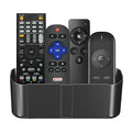 suptek Remote Control Holder Wall Mount，Hole-Free TV Remote Holder for 3 or 4 Remotes, Black, Quantity 1, S4B - color: Black