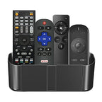 suptek Remote Control Holder Wall Mount，Hole-Free TV Remote Holder for 3 or 4 Remotes, Black, Quantity 1, S4B - color: Black