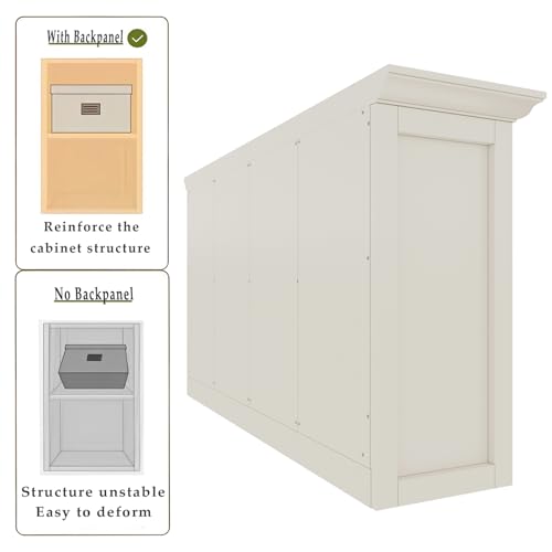 OSCHF Cube Shelf Bookcase with Base - Wooden 2 Tiers Floor Standing Low Storage Cabinet for Home and Office, 8-Cube Lattice Bookshelf, Warm White - color: Warm White, size: 8-Cube