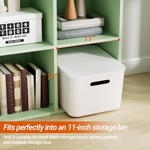 Wooden 6 Cube Storage Organizer with Closed Back Panel, Modern Open Cube Storage Shelf Bookshelf with Compartments, Cube Shelf Organizer for Living Room, Bedroom, Study Room (Green) - color: Green