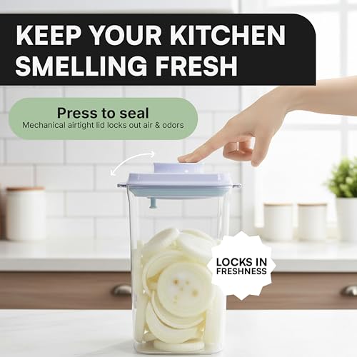 Bop Top Airtight Food Storage Containers with Lid 16.5 Cups / 135 oz | Kitchen Canister Sets | Air Tight Pantry Container | Pop Top Dry Food Storage Containers for Snacks, Sugar, Flour, Baking, Pasta - color: 135 oz