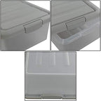 14 Quart Plastic Storage Box, Clear Storage Bin with Lid, 2 Packs - color: Grey