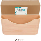 Wood Wall Mounted Document Holder. Office File Organizer. Hallway Mail Organizer. Folder Rack. Magazine Storage Caddy (Maple)