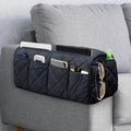 Armchair Caddy,Non Slip Sofa Armrest Organizer, Couch Armrest Remote Control Holder,Waterproof Recliner Arm Caddy with 14 Pockets for Cell Phone TV Remote Control - color: Black
