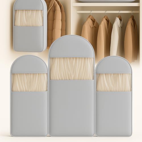 Space Saving Hanging Garment Bag with Self Compression Zipper, Suit Cover Bags, Heavy Duty Jackets & Parkas Storage, Dust Cover, Closet Organizer for Storage (Gray,3PCS(M+L+XL)) - color: Blue, size: 3PCS(M+L+XL)