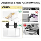 Size 12 Clear Shoe Boxes with Acrylic Magnetic Front Door Plastic Stackable Shoe Organier for Sneaker & Boots Collection, Space-Saving Shoe Storage for Closet Entryway, Bedroom - size: Size 11.5 - 1 Pack