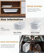 10-13 Lbs Dog Food Storage Container,Collapsible Dog Food Container with Transparent Airtight Lid,Pet Food Scoop and Dog Bowl,Multifunctional Food Storage Container for Pet Food,Rice,Flour - color: Clear/13 lbs