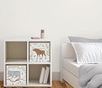 Sweet Jojo Designs Woodland Animal Toile Foldable Fabric Storage Cube Bins Boxes Organizer Toys Kids Baby Childrens for Collection Set of 2 - color: Woodland Animals
