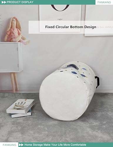 FANKANG Storage Basket, Nursery Hamper Canvas Laundry Basket Foldable with Waterproof PE Coating Large Storage Baskets for Kids Boys and Girls, Office, Bedroom, Clothes,Toys(Astronaut) - color: Astronaut