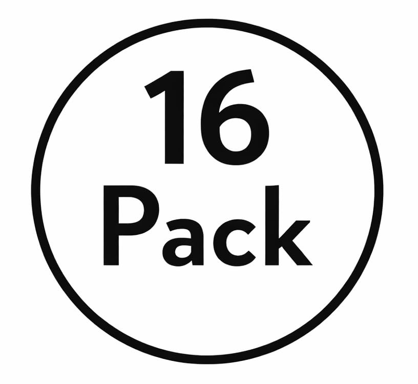 Sterilite 16 Pack Storage Box, 90 Quart Stackable Tote, Clear Plastic Container with Secure Snapping Lids for Home and Office Organization, White - size: 90 Quart, style: 16