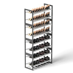8-Tier Tall Shoe Rack, Stackable Zero-Wobble Metal Frame with Screw-Fastened Joints, 11.8" Deep Heel-Friendly Non-Woven Shelves, Space-Saving Shoe Tower for Closet Entryway Bedroom - size: 8-Tier