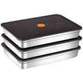 Stainless Steel Food Storage Containers with Airtight Lids, 3 Pack Leakproof Meal Prep Containers, Reusable Bento Boxes for Food, Dishwasher & Freezer Safe Containers for Fruits, Snacks, Leftovers - color: 3-piece set (with sealing cover)