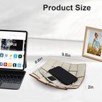 Valet Tray PU Leather Key Bowl for Men Women Entryway Table Nightstand Catchall EDC Dump Tray for Wallet, Keys, Jewelry Men's Gift - Coffee & White, 9.8" L x 9.8" W x 2" H - color: Coffee + White