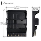 Key Holder for Wall, Elegant Wall-Mounted Mail Organizer with Storage Drawers & 6 Key Hooks, Pine Wood Luxury Black