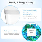 Lifewit Laundry Pods Container with Pop-up Lid, Laundry Room Organization, Dryer Sheet Holder for Washing Powder Scent Booster Beads, 2700 +4500ml/0.72+1.2gal,2 Pcs - style: 0.72+1.2gal