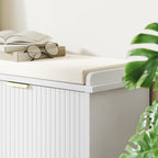 HOMCOM Shoe Bench with Padded Seat Cushion and 2 Flip-Drawers, Entryway Bench Holds up to 529lb, Shoe Cabinet, 40.9x10.2x18.7 Inches, White - color: White, size: 40.9" x 10.2" x 18.7"