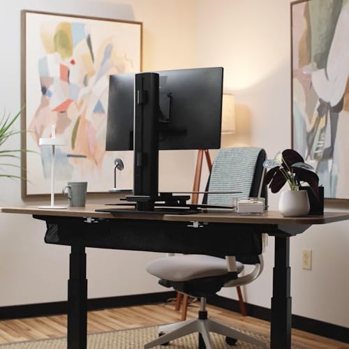PERFECT POSTURE Mesh Cable Organizer – Clamp-Mounted Under Desk Cable Management, Flexible Mesh, Easy-Access Design, & Standing Desk Compatible – 38” (Black) - color: Black, size: 38" Clamp