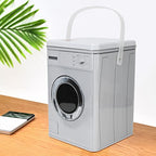 Large Capacity Metal Laundry Detergent Container, Farmhouse Style Storage Box with Handle for Laundry Room Decor