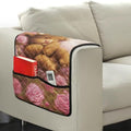 Highland Cattle Rose Daisy Butterfly Print Couch Arm Covers with Pockets Recliner Armrest Cover Furniture Covers Washable Sofa Furniture Protector with 2 Pockets - color: Highland Cattle Rose Daisy Butterfly