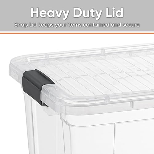 Superio Clear Storage Box with Lid, 1.85 Quart Plastic Container Bins for Organizing, Stackable Crates, BPA Free, Non Toxic, Odor Free, Organizers for Home, Office, School, and Dorm - size: 1.85 Qt