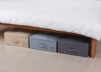 Pack of 2, 100cm Extra-Long Underbed Storage Boxes with Zip Lid – for Blankets, Clothes, Shoes | Washable, Foldable & Sturdy Honeycomb PP Board | Fits Queen/King Bed, Dorm, Closet (Black Gray) - color: Black Gray,2pcs