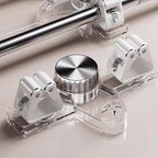 Mop and Broom Holder Wall Mount - Broom Mop Hanger | Utility Rack, Tool Organizer Rack, Gripper for Home Kitchen Garden Laundry Garage - color: White