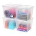 IRIS USA 4-Pack Storage Bins with Lids, 36 Quart, Clear Stackable Containers Box Organize Shoes Closet Shelves Clothes Blankets Towels - BPA-Free Plastic - size: 36 Qt, style: 4 Pack