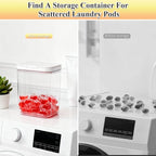Gute Laundry Pod Holder with Lid - 186oz Sealed Automatic Pop-Up Dispenser, Laundry & Dishwasher Pods for Laundry Room Organization-5.5L - color: 5.5L