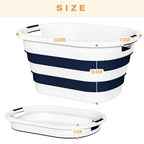 OOAMBB 43L(11.5Gallon) Collapsible Laundry Baskets plastic, Pop Up Laundry hamper/Storage Container, Foldable Laundry Basket with Large Capacity,Sturdy,Space Saver (Blue, 2 Packs) - color: Blue