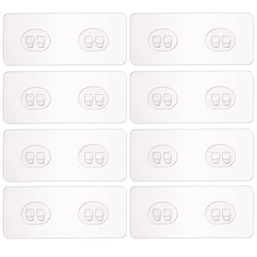 8 Pack Shower Caddy Adhesive for Replacement, Strong Transparent Adhesive for Shower Caddy Sticky Pads, No Drilling for Corner Shelf Basket, Bathroom Storage Shelves, Kitchen Racks and Soap Holder