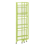 Convenience Concepts Xtra Storage 4-Tier Folding Metal Shelf, Lime - color: Lime