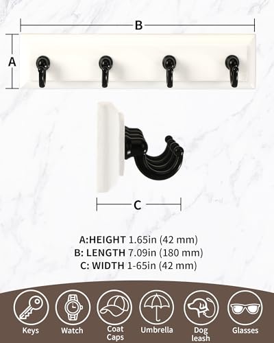 CypherX Key Holder Wall Mount (White-S) - color: White-S