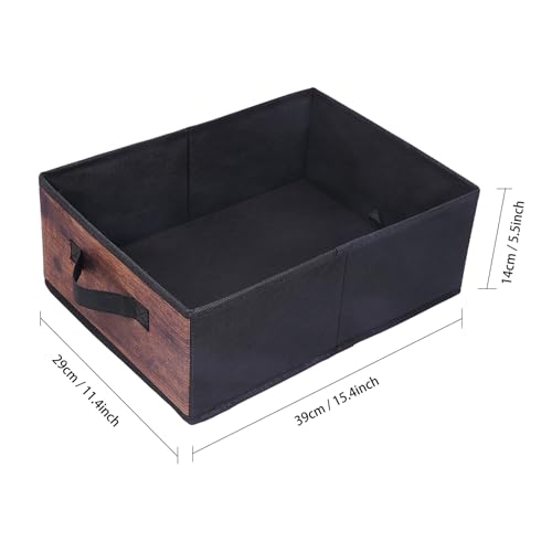 BOMKEE Clothings Collapsible Storage Bins, Foldable Organizers and Storage Baskets Cube Storage Bin for Bedroom Living Room (4 Pack, MZWL, 15.4x11.4x5.5inch) - color: MZWL, size: 15.4x11.4x5.5inch