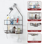 TreeLen Shower Caddy over Shower Head Hanging Bathroom Caddy for Bathroom Organizer 4 Hooks Shampoo Holder-Bronze - color: Bronze