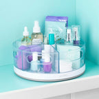 YouCopia Crazy Susan Lazy Susan Organizer, 6 BPA-Free Removable Clear Bins with Handles, Rotating Storage Turntable for Kitchen Cabinet, Pantry and Bathroom Organization,White - size: 6 Bins