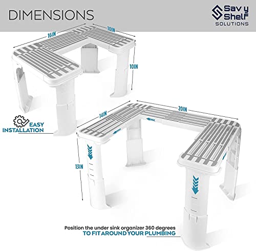Spicy Shelf 3.0 - Expandable 2 Tiered Spice Rack Organizer for Cabinet & Pantry - Kitchen Seasoning Organizer - Cabinet Spice Racks for Inside Cabinets (Spicy Shelf Premium) - Home Organization