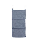Household Essentials Hanging Cotton Blend Closet Organizer with 3 Storage Shelves, Denim - color: Denim
