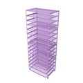 Simple Trending 2 Pack 8 Tier Letter Tray Paper - Mesh Desk File Organizer for Office School Desktop, Violet - color: 2 Pack 8 Tier Violet-Mesh Desk