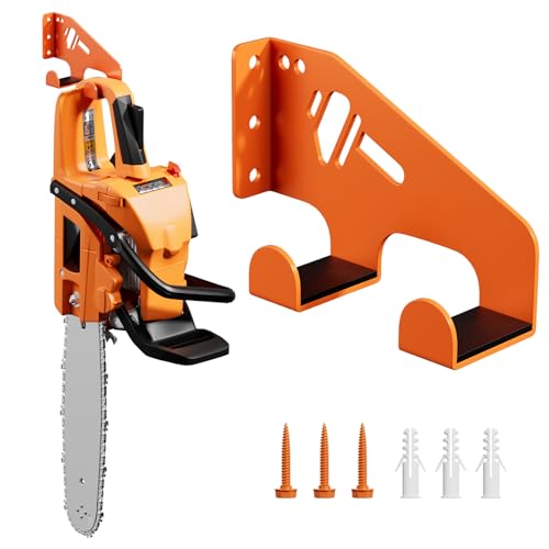 XZHXFX Chainsaw Hanger Wall Mount - Heavy Duty Chainsaw Holder for Garage Organization, Storage Shed Organizer, Chainsaw Rack with Protective Pad, Garage Tools, 1 Pack(Orange) - color: Orange 1 Pack