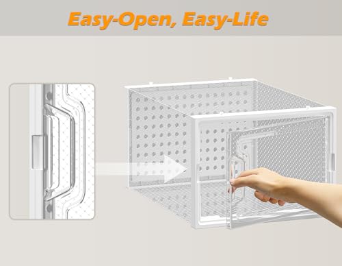 HOMIDEC Shoe Storage, 12 Pack Shoe Organizer for Closet, Shoe Boxes Clear Plastic Stackable Shoe Containers with Lids for Size 10 - color: White, size: L