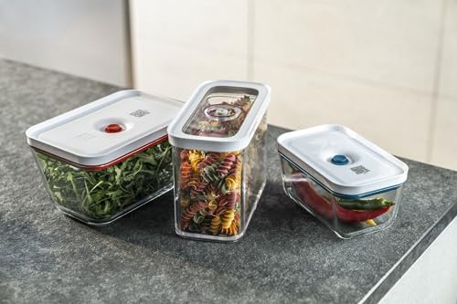 Zwilling FRESH & SAVE CUBE Box, size 2M, modular & stackable container, airtight & vacuumable storage, dishwasher friendly, transparent - size: 2m (6.56') - rca plugs