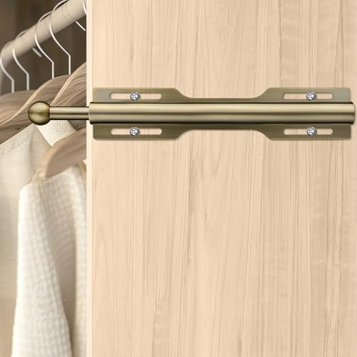 FIRJOY 12" Valet Rod for Closet Pull Out (1 Pack, Antique Brass) - color: Antique Brass, size: 1 Pack