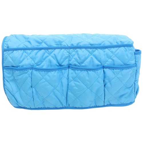 VOSAREA Sofa Armrest Organizer Bag Remote Control Holder and Storage Pockets for Couch Recliner and Armchair Spacious Lightweight and Easy to Clean for Remote Cables and Essentials - color: Blue