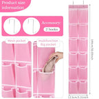 GOMAJI Over the Door 12 Pocket Hanging Shoe Organizer, Pink - color: Pink