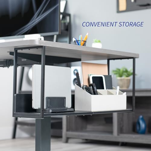 VIVO Under Desk 30 x 7 inch Storage Shelf, Office Accessory Holder for Supplies, Gaming Devices, and More, Workstation Organizer, Black, DESK-SHELF30-UB