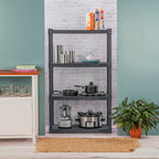 Sterilite 4 Shelf Unit, Heavy-Duty Shelving Storage and Utility Rack - Standing Plastic Organizer Shelves for Kitchen, Bathroom, and Garage - size: 4-Shelf, style: 1 Pack