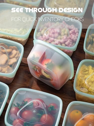 LivLab Mker 40 PCS Meal Prep Containers with Lids - Freezer Food Storage Containers Bpa-Free Reusable Lunch Boxes for Leftovers, Salad, Fruits, Snack - 20 Sets | 20 fl oz | 2.5 Cups - size: 20-Pack-17 floz