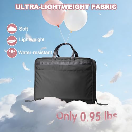 VS VOGSHOW Hanging Suitcase Organizer, 5 in 1 Foldable Travel Storage Bag for Women, Portable Packing Cube Closet with Compartments for Clothes (Black) - color: Black